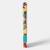 Gelbe farbige Patchwork-Quilt-Blockschaltfläche Case-Mate iPhone Hülle (Rückseite / Links)