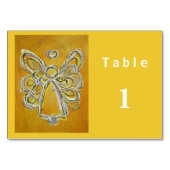 Gelbe Farbserie Engel Custom Table Cards Tischnummer (Rückseite)