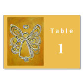 Gelbe Farbserie Engel Custom Table Cards Tischnummer (Rückseite)