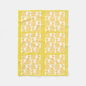 Gelbe Farbtupfer Design Fleece Blanket (Vorderseite)