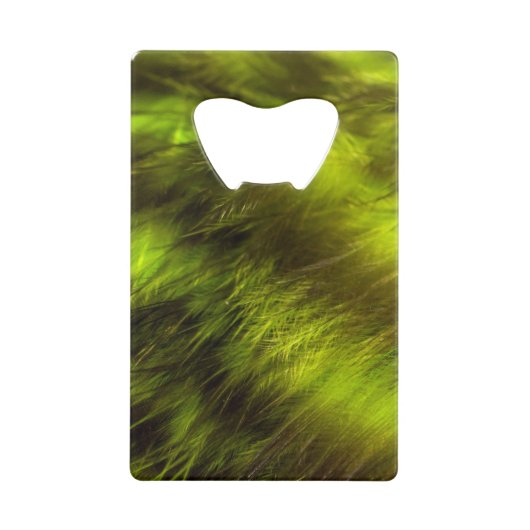 Gelbe Federn im Schatten Kreditkarten Flaschenöffner (Vorderseite)