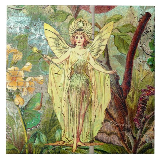 Gelbe Fee Fliese (Vorderseite)