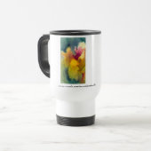 Gelbe feenhafte Iris Isolierreise-Tasse Reisebecher (Vorderseite Links)