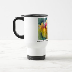 Gelbe feenhafte Iris Isolierreise-Tasse Reisebecher
