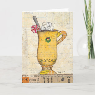 Gelbe Feiertags-Schale Feiertagskarte