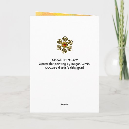 GELBE FEIERTAGSKARTE (Rückseite)