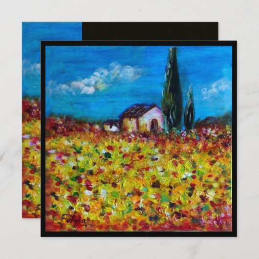 GELBE FELD EINLADUNG (Vorne/Hinten)