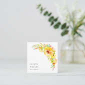 Gelbe Felder florierend elegante Visitenkarte (Stehend Vorderseite)