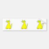 Gelbe Fett-Katze Autoaufkleber (Vorne)