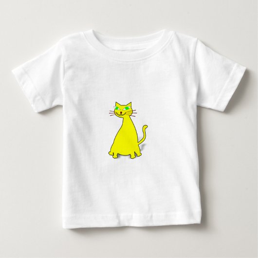 Gelbe Fett-Katze Baby T-shirt (Vorderseite)
