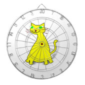 Gelbe Fett-Katze Dartscheibe (vorne)
