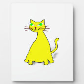 Gelbe Fett-Katze Fotoplatte (Vorderseite)