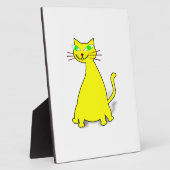 Gelbe Fett-Katze Fotoplatte (Seite)
