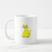 Gelbe Fett-Katze Kaffeetasse (Links)