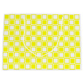 Gelbe fette Mod-Quadrate Große Geschenktüte (Vorderseite)