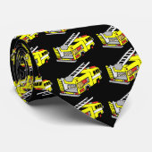 Gelbe Feuer-LKW-Krawatte Krawatte (Gerollt)