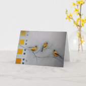 Gelbe Finche Gruß-Karte Karte (Gelbe Blume)