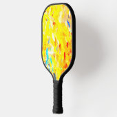 Gelbe Fingerlackierung Pickleball Schläger (Links)