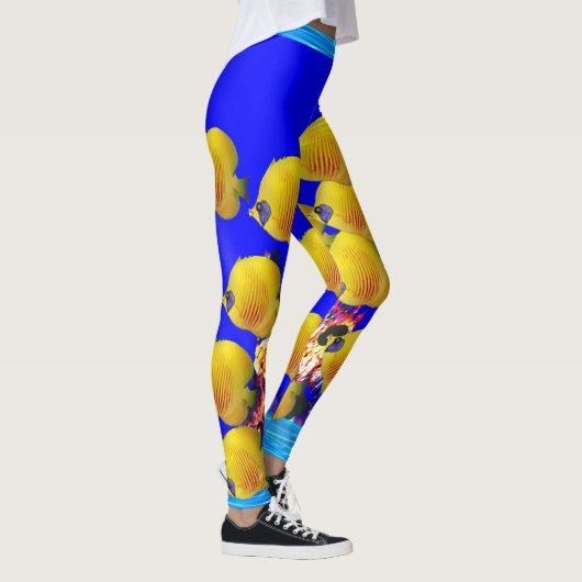 Gelbe Fische Leggings (Rechts)