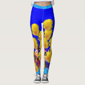 Gelbe Fische Leggings (Vorderseite)