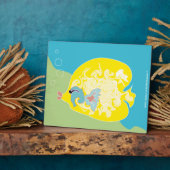 Gelbe Fische Plaque Fotoplatte (Seite)