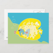 Gelbe Fische Postkarte (Vorne/Hinten)