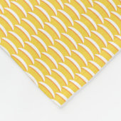 Gelbe Fischskalen Muster Fleece Blanke (Ecke)