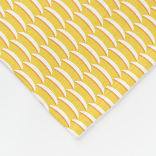 Gelbe Fischskalen Muster Fleece Blanke (Ecke)