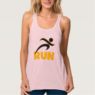 Gelbe Fitness ausführen Athletik Tank Top