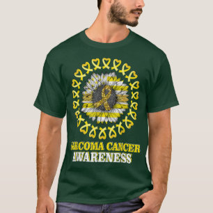 Gelbe Flachblume Sonnenblume Sarcoma Cancer Awaren T-Shirt