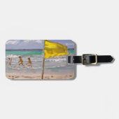 Gelbe Flagge Barbados 2010 Gepäckanhänger (Vorderseite horizontal)