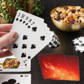 Gelbe Flamme auf rot Spielkarten (In Situ)