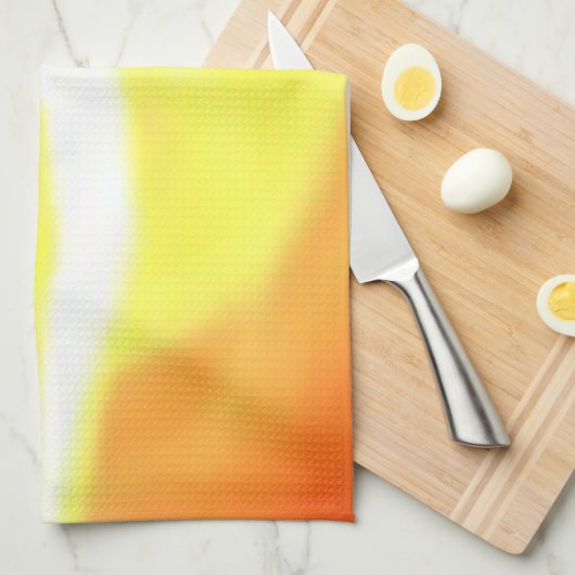 Gelbe Flamme Licht, Kunst Handtuch (Viertel Falte)