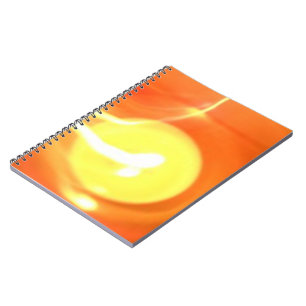 Gelbe Flamme Licht, Kunst Notizblock