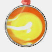 Gelbe Flamme Licht, Kunst Ornament Aus Metall (Vorne)