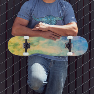 Gelbe Flammen Skateboard
