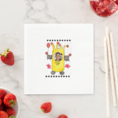 Gelbe Fledermaus-Monster-Kinder-Geburtstagspapier- Serviette (Beispiel)