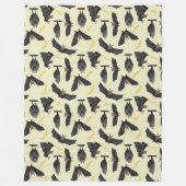 Gelbe Fledermausdecke Fleecedecke (Vorderseite)