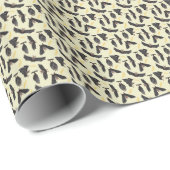 gelbe Fledermäuse Geschenkpapier (Rolleneckpunkt)
