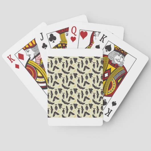 gelbe Fledermäuse Spielkarten (Rückseite)
