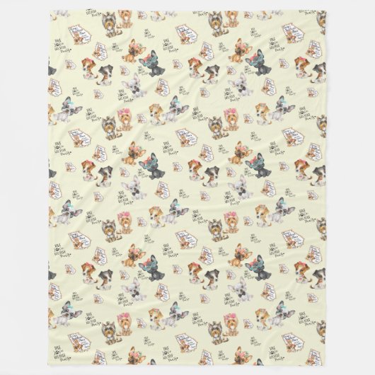 Gelbe Fleece Blanket, groß 60" x 80" (Vorderseite)