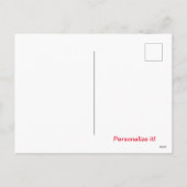 Gelbe Fliegenfliege-Fliegenfliege Feiertagspostkarte (Rückseite)