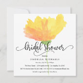 Gelbe Flora| Brautparty Einladung (Vorderseite)