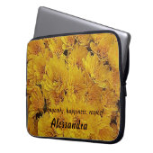 Gelbe Flora Fall Chrysantemus Foto Laptopschutzhülle (Vorderseite Links)