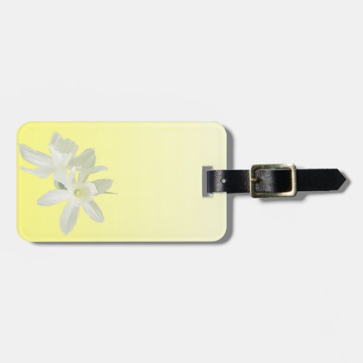 Gelbe Flora Gepäckanhänger (Vorderseite horizontal)