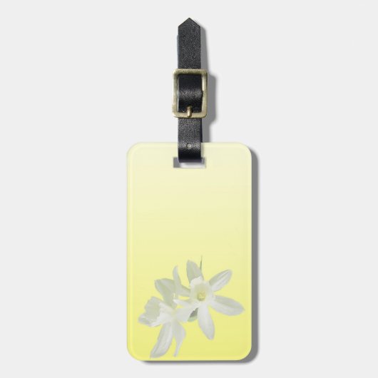 Gelbe Flora Gepäckanhänger (Vorderseite vertikal)