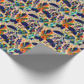 Gelbe Flora: Helles tropisches Tapete Geschenkpapier (Ecke)