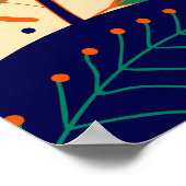 Gelbe Flora: Helles tropisches Tapete Poster (Ecke)