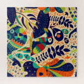 Gelbe Flora: Helles tropisches Tapete Puzzle (Horizontal)
