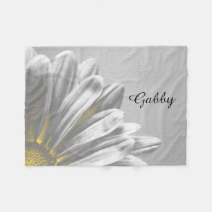 Gelbe Flora Highlights Fleecedecke